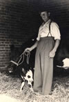 Peter Wright VC at the farm